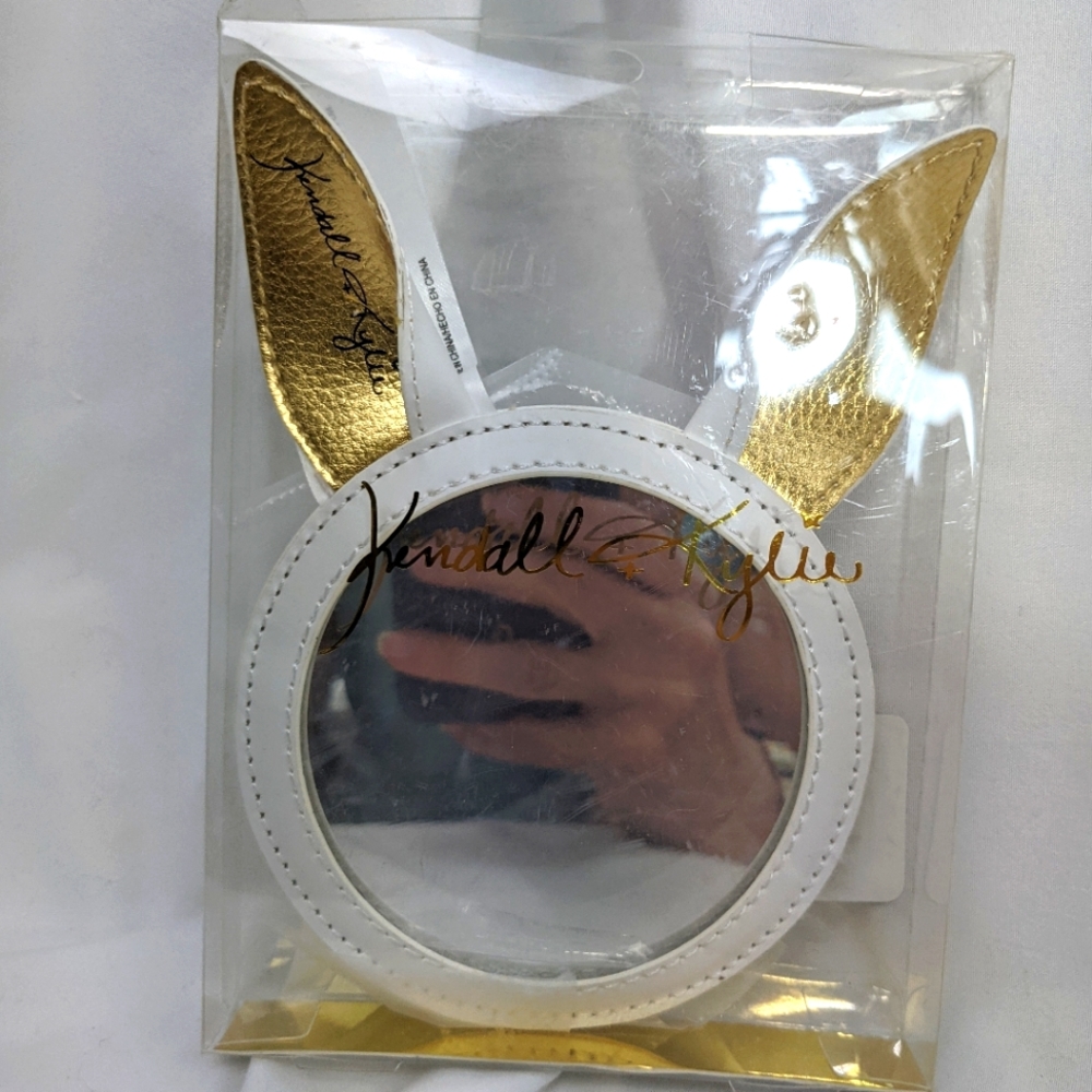 Kendall+Kylie bunny compact mirror white gold Easter Basket Gift